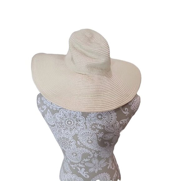 J. Crew Hat Light Tan Sun Floppy Beach Travel Vacation Women's One Size - Picture 3 of 6